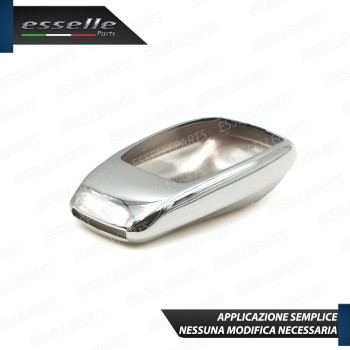 Portachiave Cover In Silicone Semi Rigido Cromato Per Mercedes GLC