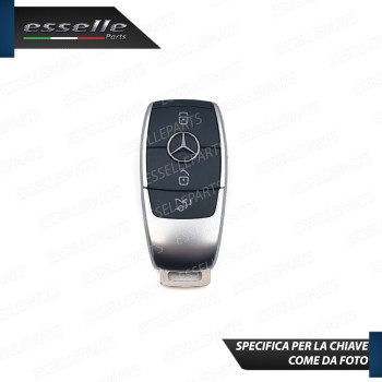 Portachiave Cover In Silicone Semi Rigido Cromato Per Mercedes GLC