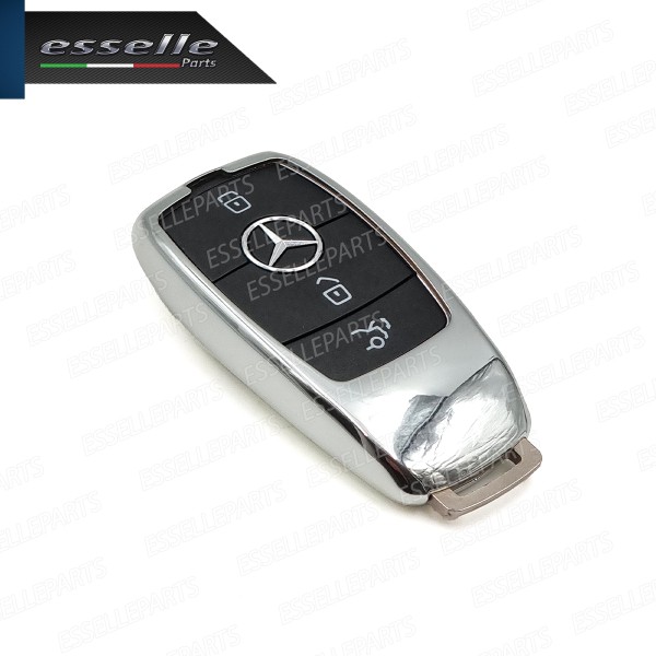 Portachiave Cover In Silicone Semi Rigido Cromato Per Mercedes GLC