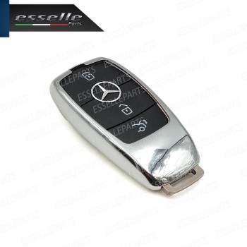 Portachiave Cover In Silicone Semi Rigido Cromato Per Mercedes GLC