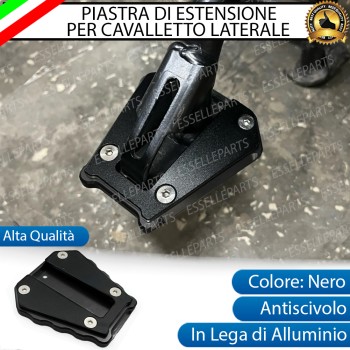 PIASTRA DI ESTENSIONE CAVALLETTO LATERALE IN METALLO NERO PER BENELLI TRK 502
