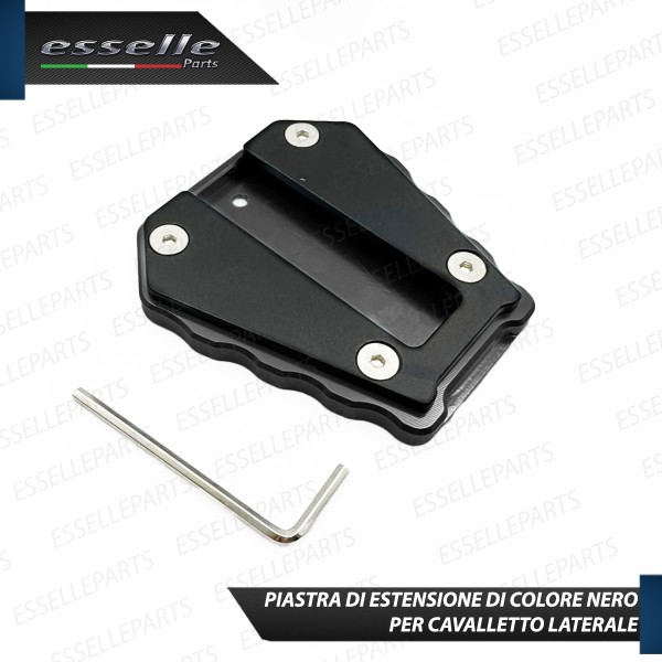 PIASTRA DI ESTENSIONE CAVALLETTO LATERALE IN METALLO NERO PER BENELLI TRK 502