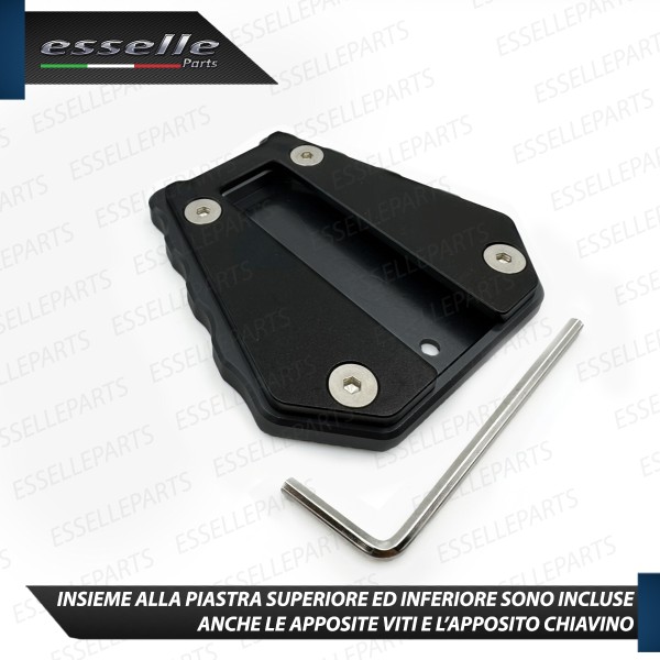 PIASTRA DI ESTENSIONE CAVALLETTO LATERALE IN METALLO NERO PER BENELLI TRK 502