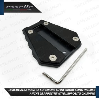 PIASTRA DI ESTENSIONE CAVALLETTO LATERALE IN METALLO NERO PER BENELLI TRK 502