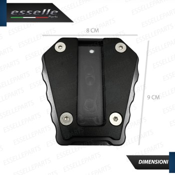 PIASTRA DI ESTENSIONE CAVALLETTO LATERALE IN METALLO NERO PER BENELLI TRK 502