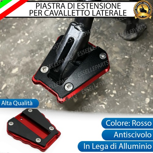 PIASTRA DI ESTENSIONE CAVALLETTO LATERALE IN METALLO ROSSO PER BENELLI TRK 502