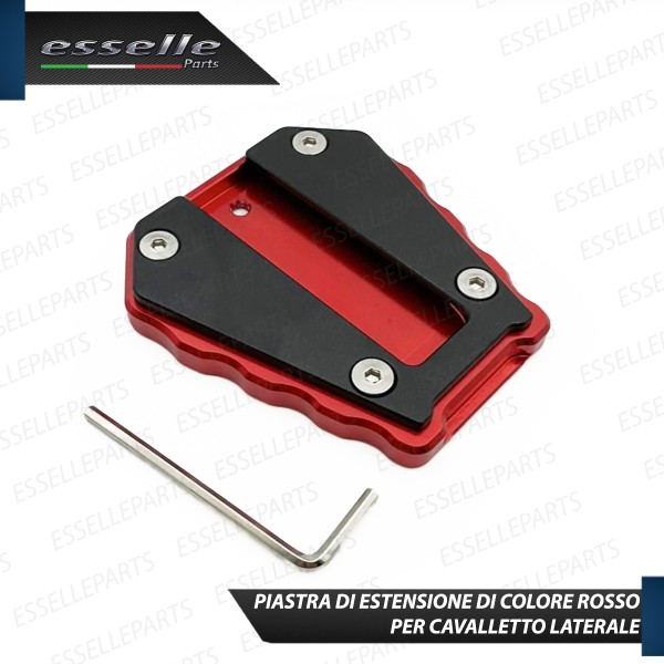 PIASTRA DI ESTENSIONE CAVALLETTO LATERALE IN METALLO ROSSO PER BENELLI TRK 502