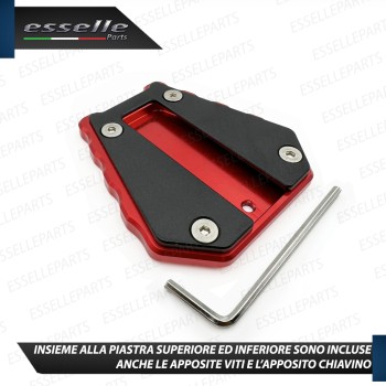 PIASTRA DI ESTENSIONE CAVALLETTO LATERALE IN METALLO ROSSO PER BENELLI TRK 502