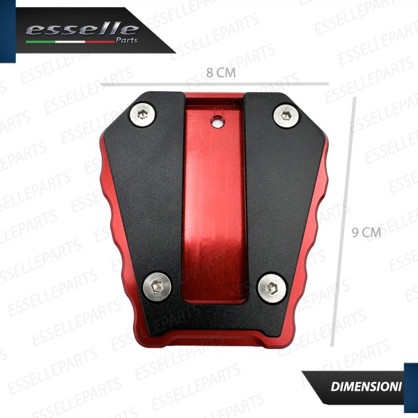 PIASTRA DI ESTENSIONE CAVALLETTO LATERALE IN METALLO ROSSO PER BENELLI TRK 502