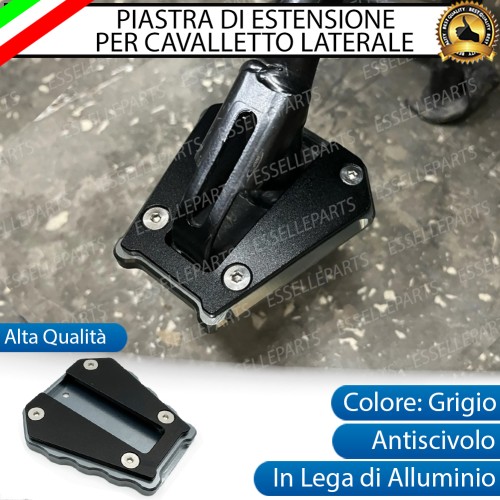 PIASTRA DI ESTENSIONE CAVALLETTO LATERALE IN METALLO GRIGIO PER BENELLI TRK 502