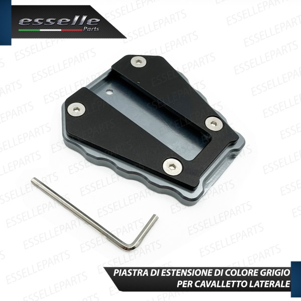 PIASTRA DI ESTENSIONE CAVALLETTO LATERALE IN METALLO GRIGIO PER BENELLI TRK 502