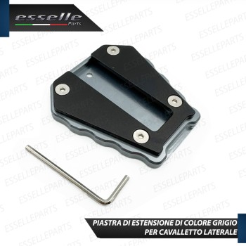 PIASTRA DI ESTENSIONE CAVALLETTO LATERALE IN METALLO GRIGIO PER BENELLI TRK 502