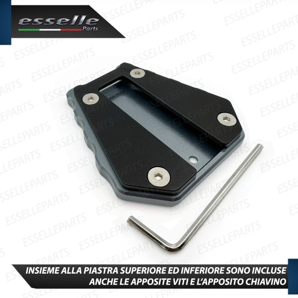PIASTRA DI ESTENSIONE CAVALLETTO LATERALE IN METALLO GRIGIO PER BENELLI TRK 502