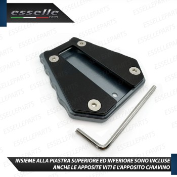 PIASTRA DI ESTENSIONE CAVALLETTO LATERALE IN METALLO GRIGIO PER BENELLI TRK 502