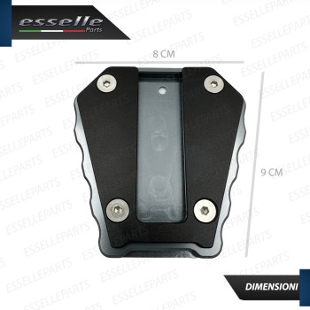 PIASTRA DI ESTENSIONE CAVALLETTO LATERALE IN METALLO GRIGIO PER BENELLI TRK 502