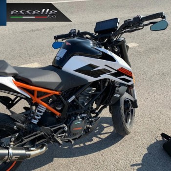 Coppia Specchietti Retrovisori Carbon Look Neri Laterali per Manubrio