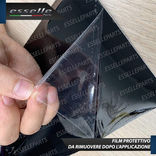 2 x Pellicola Wrapping Nero Lucido Professionale Cromature Esterne Auto 5 cm X 10 mt