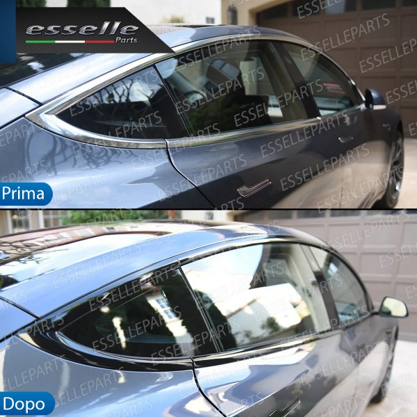 2 x Pellicola Wrapping Nero Lucido Professionale Cromature Esterne Auto 5 cm X 10 mt