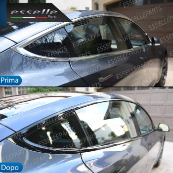 2 x Pellicola Wrapping Nero Lucido Professionale Cromature Esterne Auto 5 cm X 10 mt