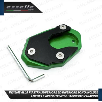 PIASTRA DI ESTENSIONE CAVALLETTO VERDE SPECIFICA PER KAWASAKI ER-6F 2009-2011