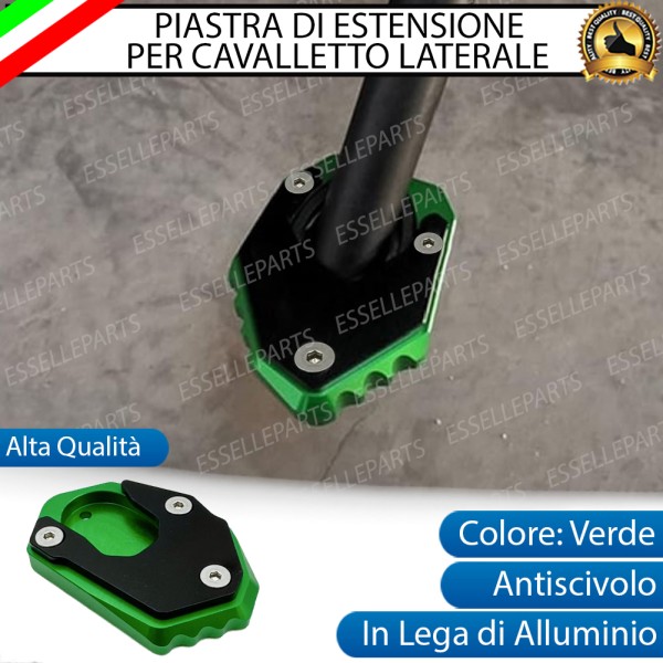 PIASTRA DI ESTENSIONE CAVALLETTO VERDE SPECIFICA PER KAWASAKI ER-6N 2012-2016 ABS