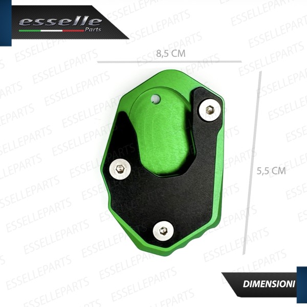PIASTRA DI ESTENSIONE CAVALLETTO VERDE SPECIFICA PER KAWASAKI NINJA 650 2021