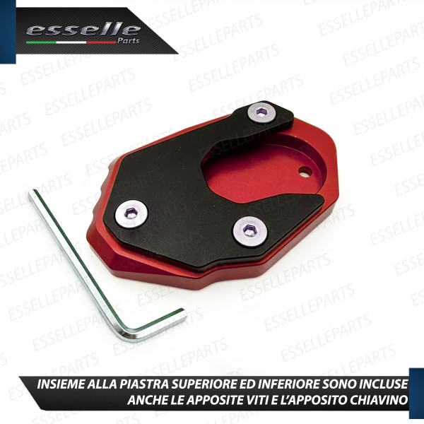 PIASTRA DI ESTENSIONE CAVALLETTO ROSSO SPECIFICA PER KAWASAKI ER-6F 2009-2011