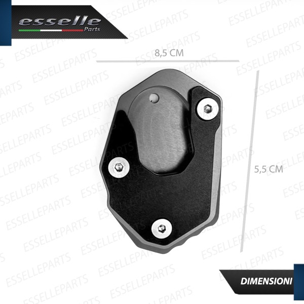 PIASTRA DI ESTENSIONE CAVALLETTO GRIGIO SPECIFICA PER KAWASAKI ER-6N 2012-2016 ABS