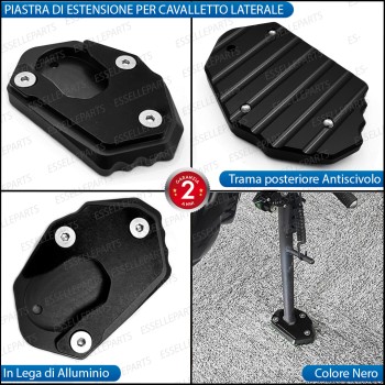 PIASTRA DI ESTENSIONE CAVALLETTO NERO SPECIFICA PER KAWASAKI Z1000 SX 2020