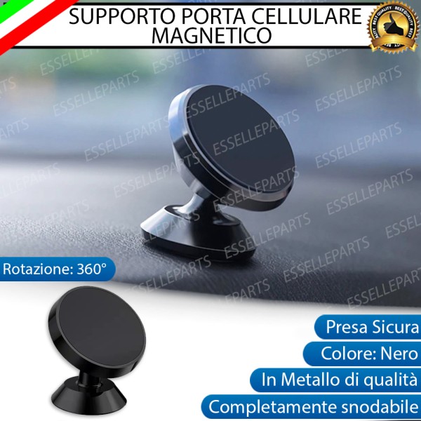 Supporto in Metallo Nero Magnetico Portacellulare Smartphone Per Auto