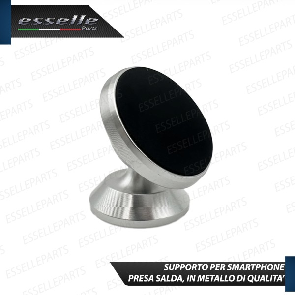 Supporto in Metallo Grigio Magnetico Portacellulare Smartphone Per Auto