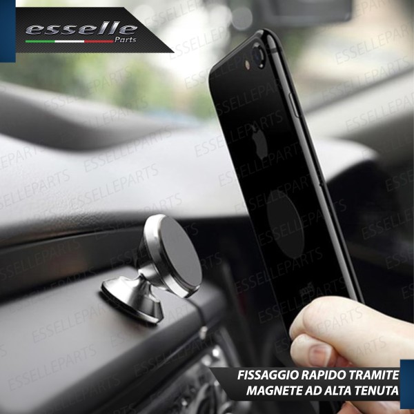 Supporto in Metallo Grigio Magnetico Portacellulare Smartphone Per Auto