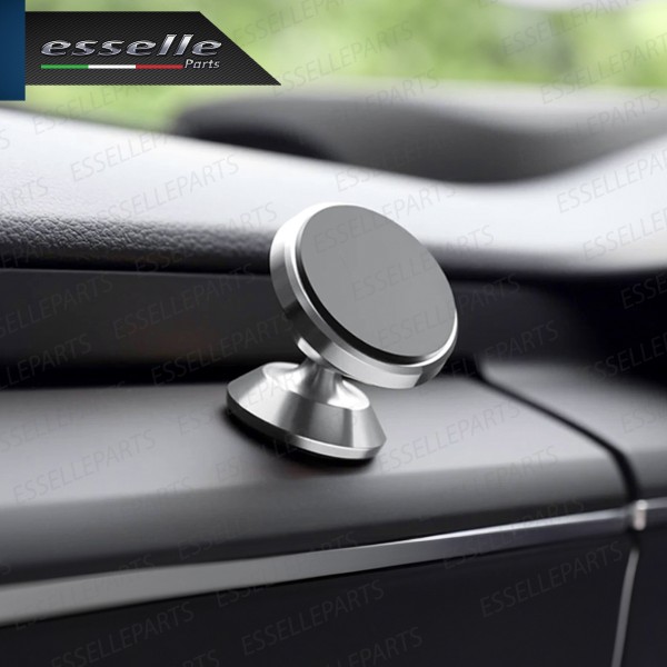 Supporto in Metallo Grigio Magnetico Portacellulare Smartphone Per Auto