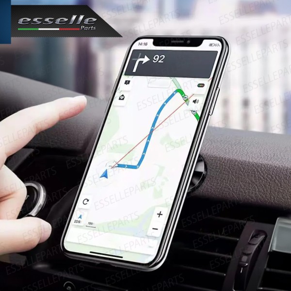 Supporto in Metallo Grigio Magnetico Portacellulare Smartphone Per Auto