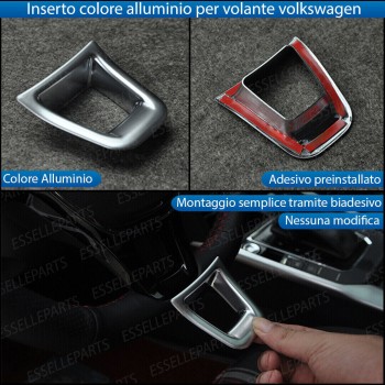 Inserto per volante in alluminio per VW GOLF VII Inserto per volante in alluminio per VW GOLF VII