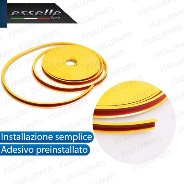 Bordo Giallo adesivo per ruote rimblades profilo ruote