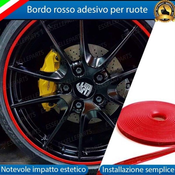 Bordo Rosso adesivo per ruote Toyota Avensis MK1