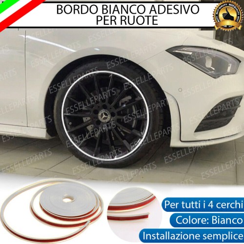 Bordo Bianco adesivo di protezione per cerchioni ruote