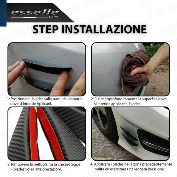 Blade per Paraurti Adesivi Effetto Carbonio specifici per Alfa Romeo Mito