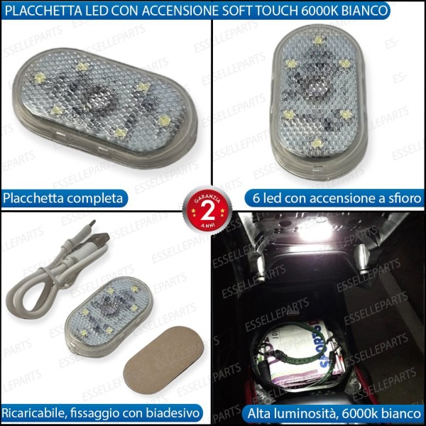 Placchetta LED 6000K Illuminazione Sottosella per VESPA