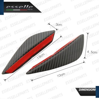 Set 4 Spoiler Ali Laterali Aerodinamiche Carbon Look Per Carena Moto,Scooter Peugeot