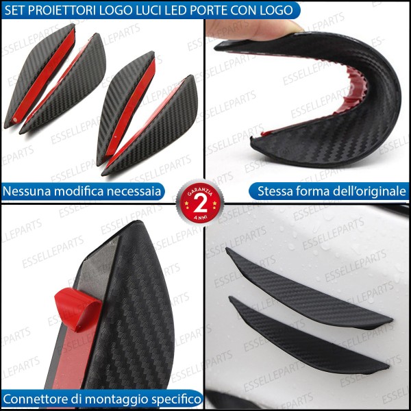 Set 4 Spoiler Ali Laterali Aerodinamiche Carbon Look Per Carena Moto,Scooter Buell