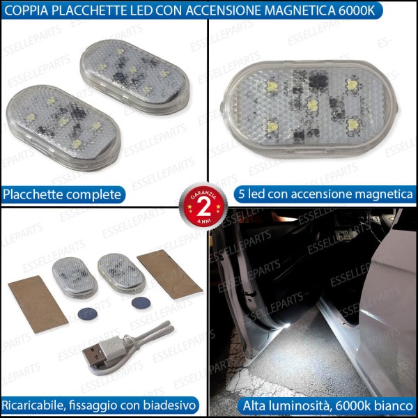 Illuminazione LED Supplementare Antipozzanghera Senza Filo Ricaricabile 6000K
