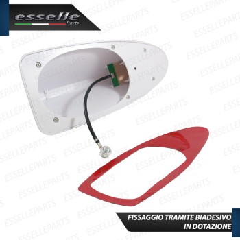 Antenna Pinna Bianco Lucido con Vera Ricezione radio Antenna Pinna Bianco Lucido con Vera Ricezione radio