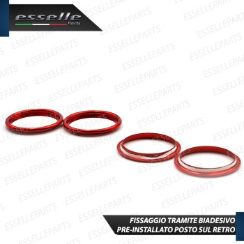 4 Inserti Rosso Satinato Bocchettoni Aria Condizionata Per Audi A3 8V 4 Inserti Rosso Satinato Bocchettoni Aria Condizionata Per Audi A3 8V