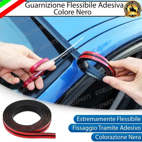 Guarnizione Nera Adesiva in Gomma Flessibile Anti Fruscio Impermeabile