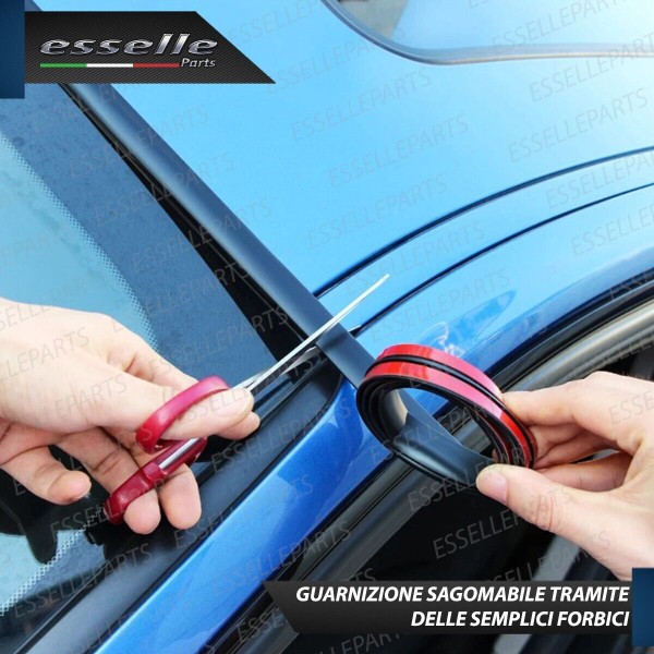 Guarnizione Nera Adesiva in Gomma Flessibile Anti Fruscio Impermeabile