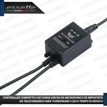 Kit LED Striscia Interni RGB vano piedi multicolor con telecomando 4 strip LED