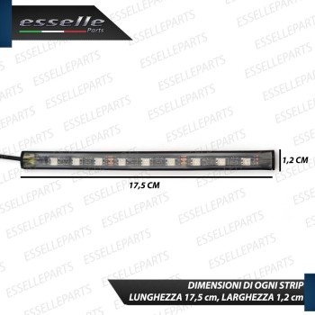 Kit LED Striscia Interni RGB vano piedi multicolor con telecomando 4 strip LED Kit LED Striscia Interni RGB vano piedi multicolor con telecomando 4 strip LED