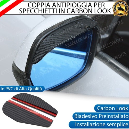 Coppia Deflettori Antipioggia CARBON LOOK Adesivi in pvc